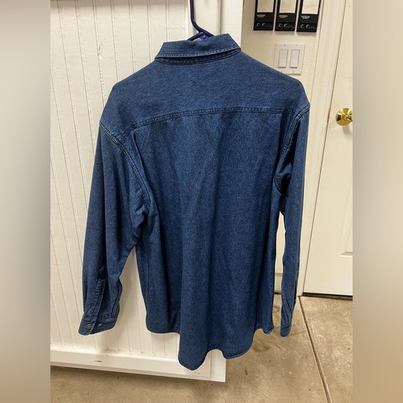 Men’s Medium Orvis Denim Button Down Lined Jacket - Picture 8 of 10